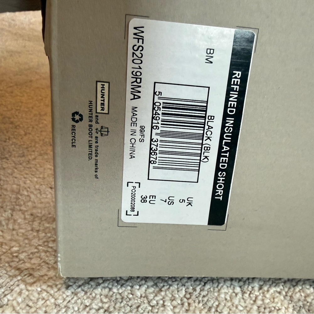 Hunter Black Leopard-Embossed Fleece-Lined Mid-Calf Rain Boots - Picture 3 of 6
